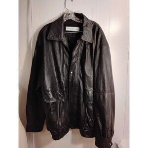 Irvine Parks Mens  Vintahe leathr Jacket Black Size 3XL-TL
